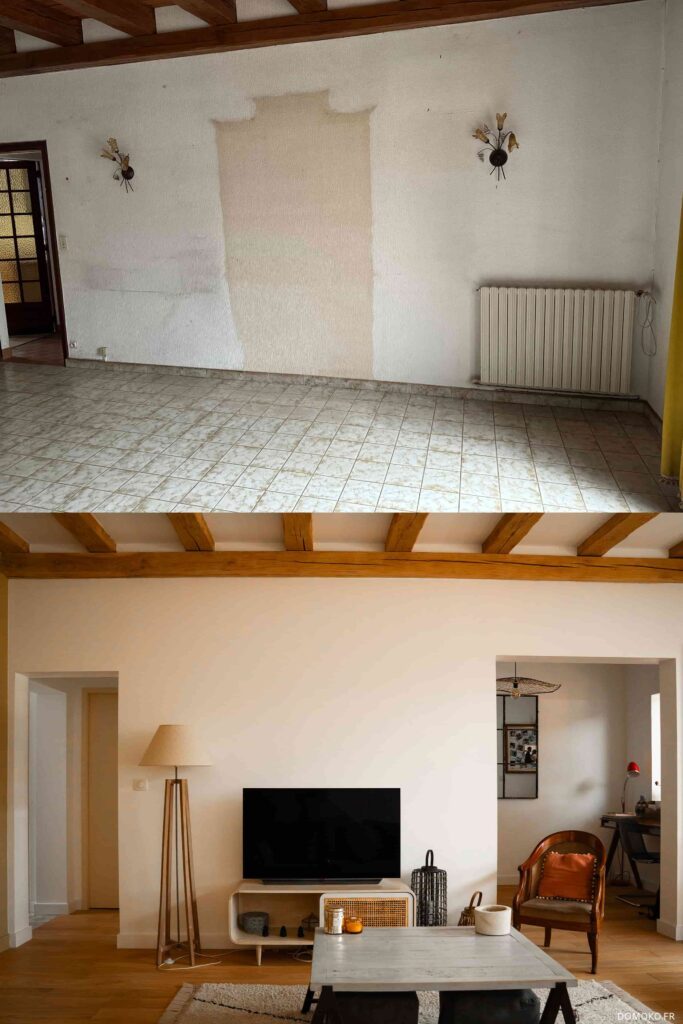 Création d'une ouverture vers une pièce bureau (ancienne salle de bain).